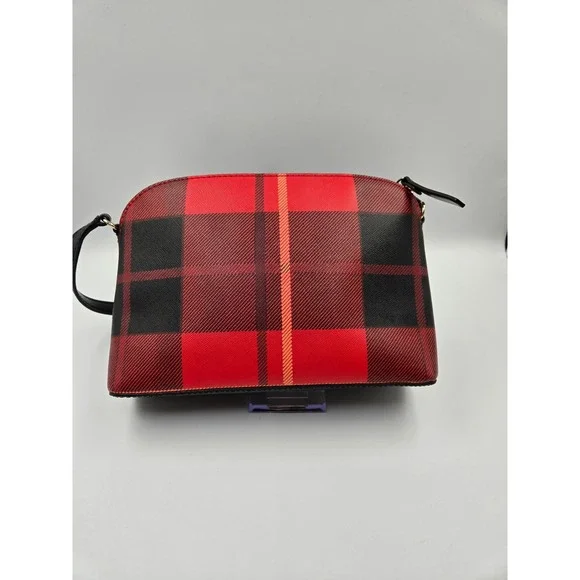 Kate Spade Red Plaid Dome Crossbody Bag‎ & Wallet Set - Picture 2 of 11